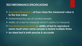 Precision In Testing Principles of Laboratory Medicine.pptx imp | PPTX