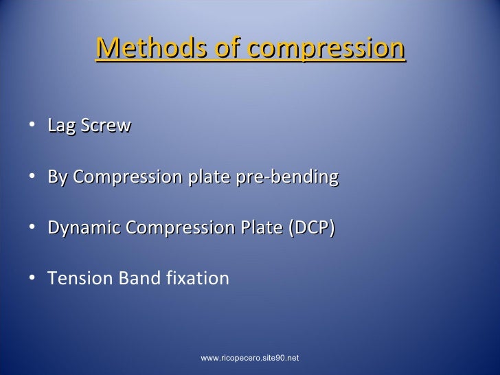 Principles Of Lag Screw + Platting