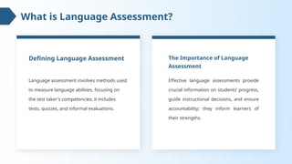 Principles of Language Assessment in Language Classroom | PPTX