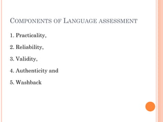 Principles of Language Assessment | PDF