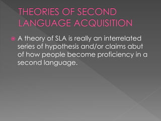 Sla Comprehension Principles of language learning and teaching | PPTX
