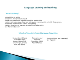 Principles of language learning and teaching ana v. caicedo | PPTX