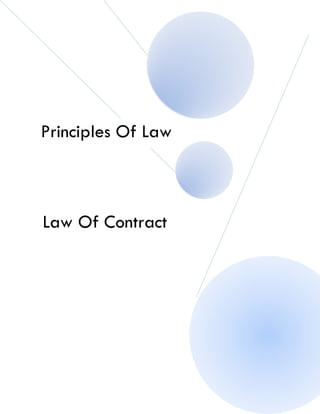 PRINCIPLES OF LAW : LAW OF CONTRACT | PDF