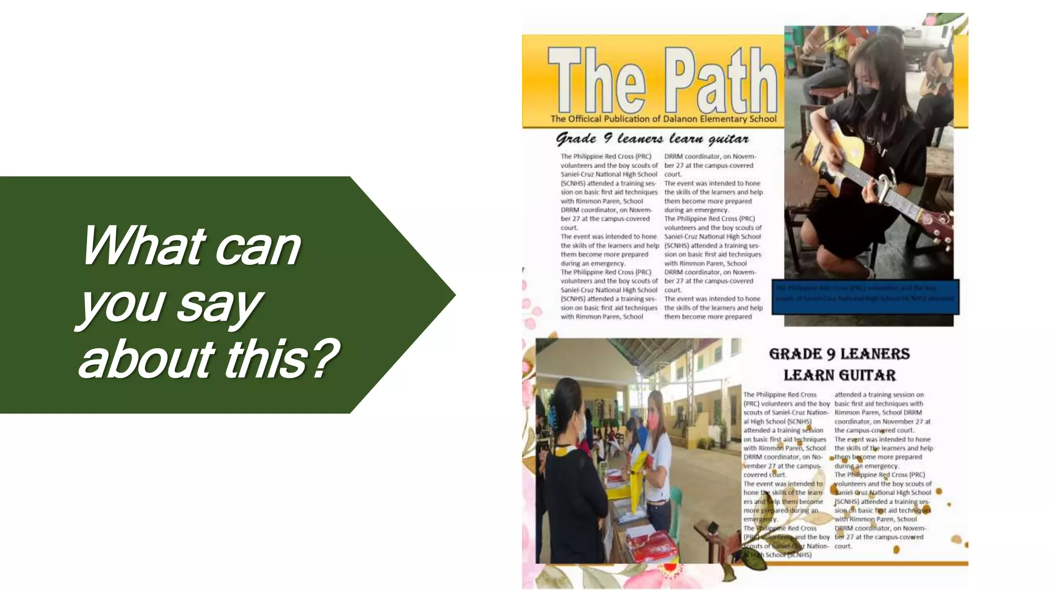 What can
you say
about this?