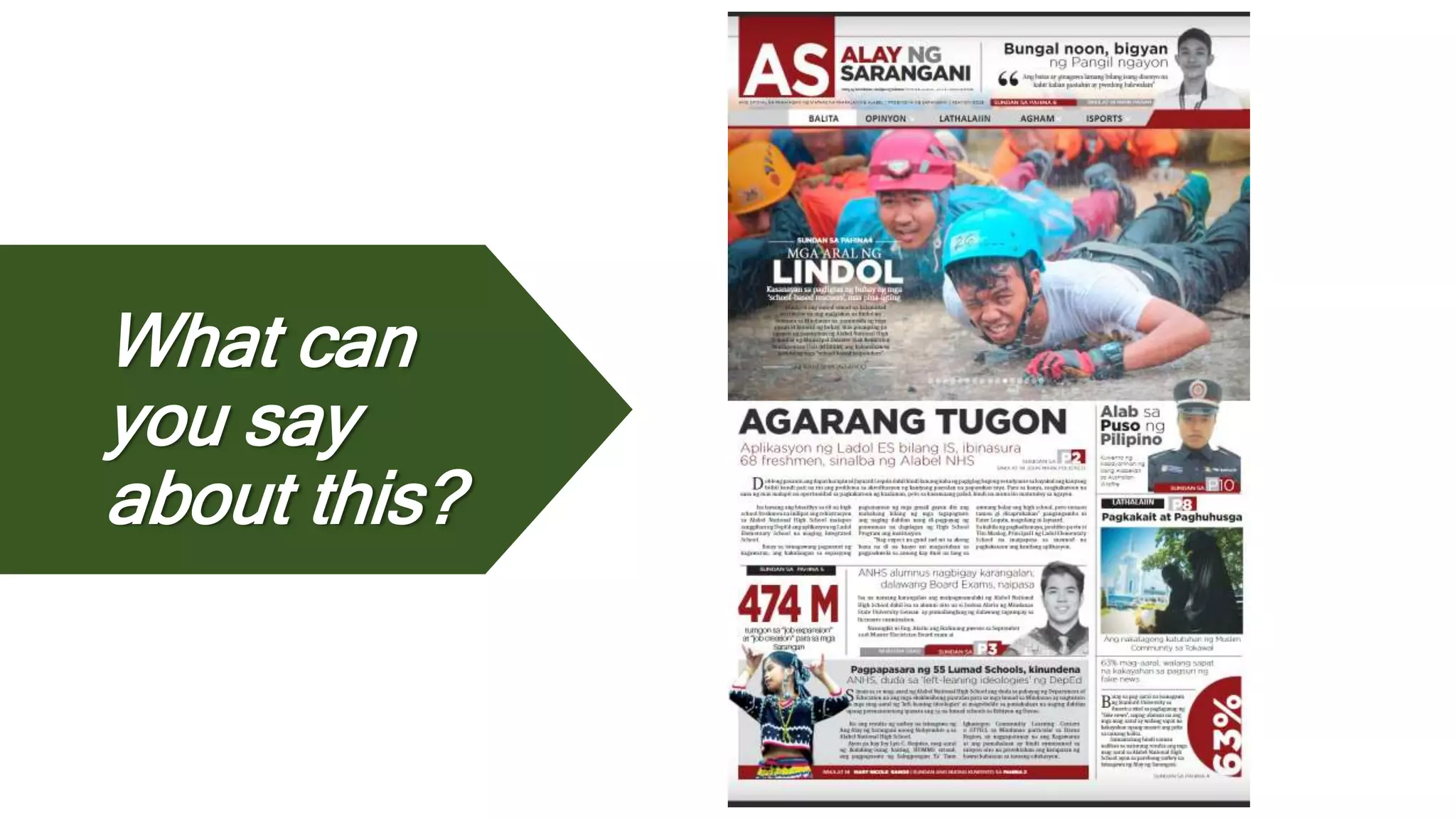 What can
you say
about this?