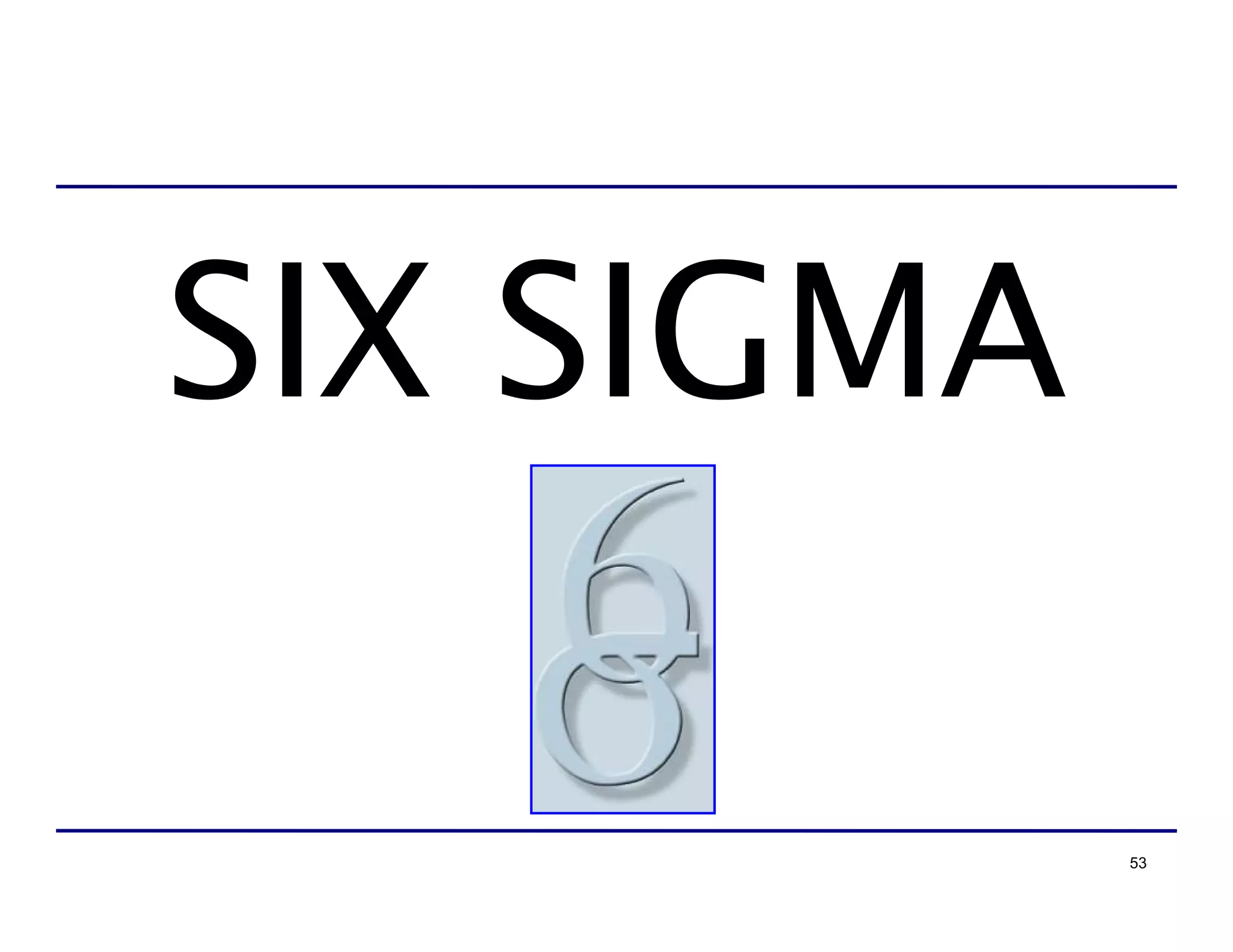 53
SIX SIGMA
 