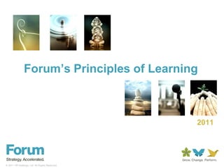 Forum’s Principles of Learning 2011 