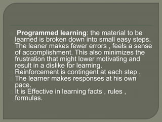 Principles of learning | PPTX