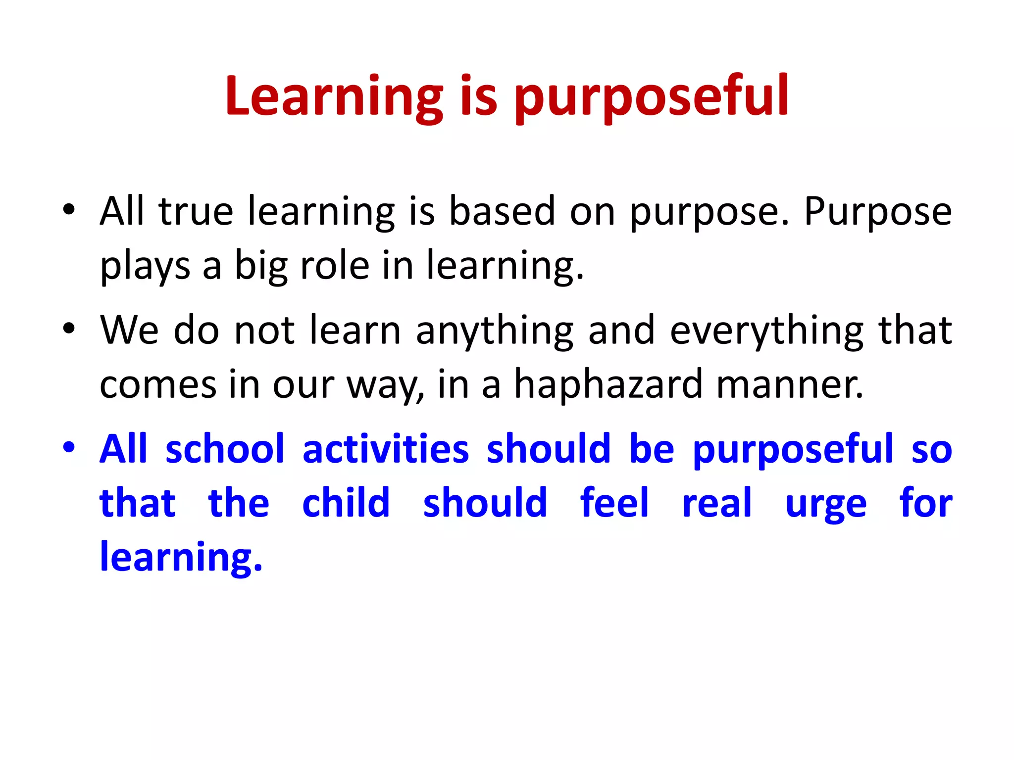 Principles of learning | PPTX