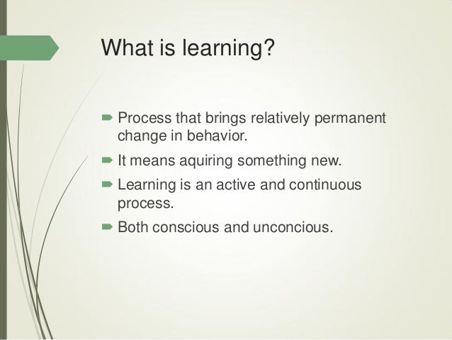 Principles of learning pdf