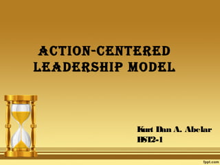 Action-centered
LeAdership ModeL
Kurt Dan A. Abelar
BST2-1
 