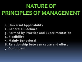 8 Management Principles Principles of management | PPTX