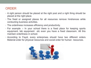 Management Orderly Principles of management | PPT