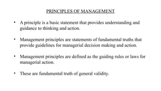 Comprehensive Overview of Principles of Management and Their ...