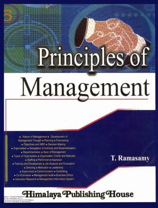 Ramasamy, T.. Principles of Management.
Mumbai, IND: Global Media, 2010. p 1
http://site.ebrary.com/lib/msuzw/Doc?id=10415363&ppg=1
Copyright © 2010. Global Media. All rights Reserved.
May not be reproduced in any form without permission from the publisher, except fair uses permitted under U.S. or applicable copyright law.
 