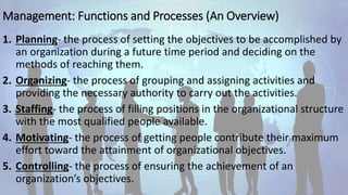 Principles of Management Lecture | PPTX