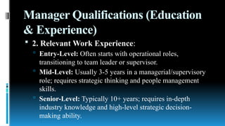 Managerial Depth Principles of management – UNIT 1 - TANSCHE | PPTX