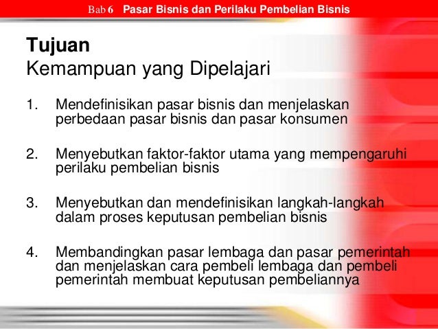 Pasar Bisnis dan Perilaku Pembelian Bisnis - Bab 6 Prinsip 