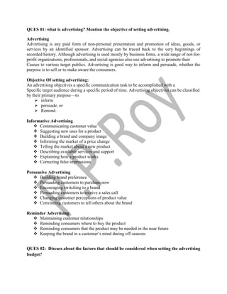 Principles of marketing chapter 15 theory | DOCX