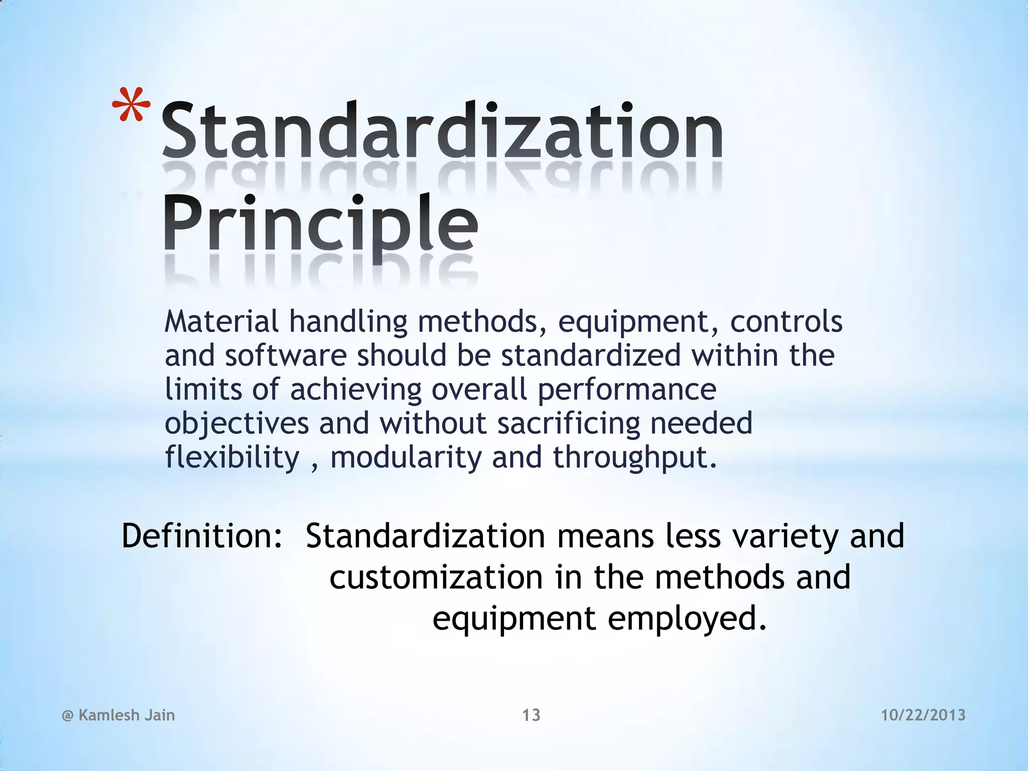 Principle’s of material handling | PPTX