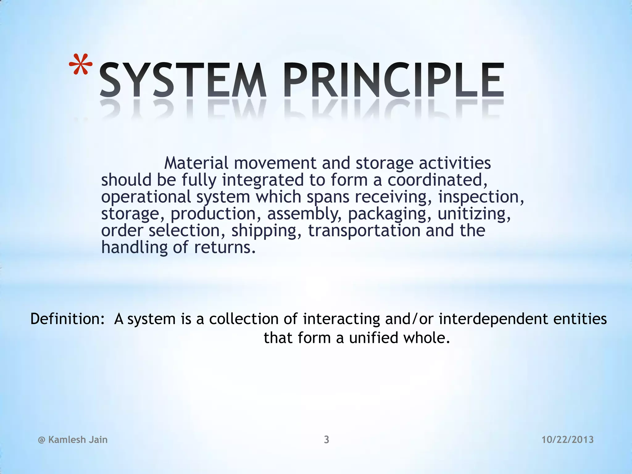 Principle’s of material handling PPT