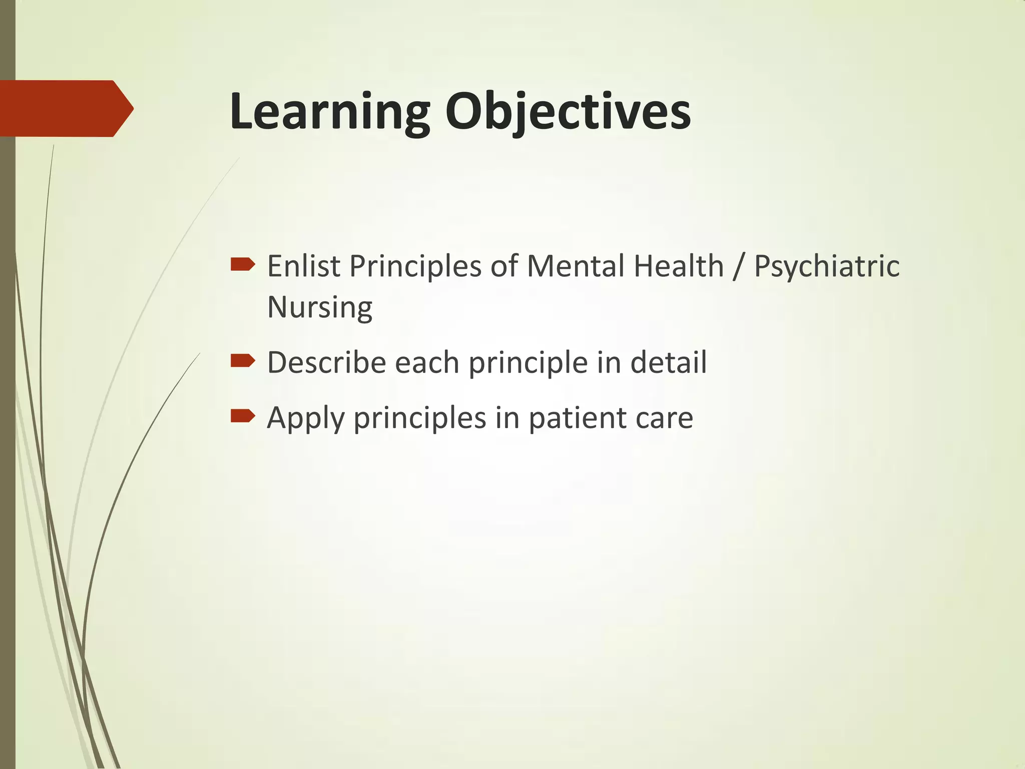 Principles of mental health nursing | PDF