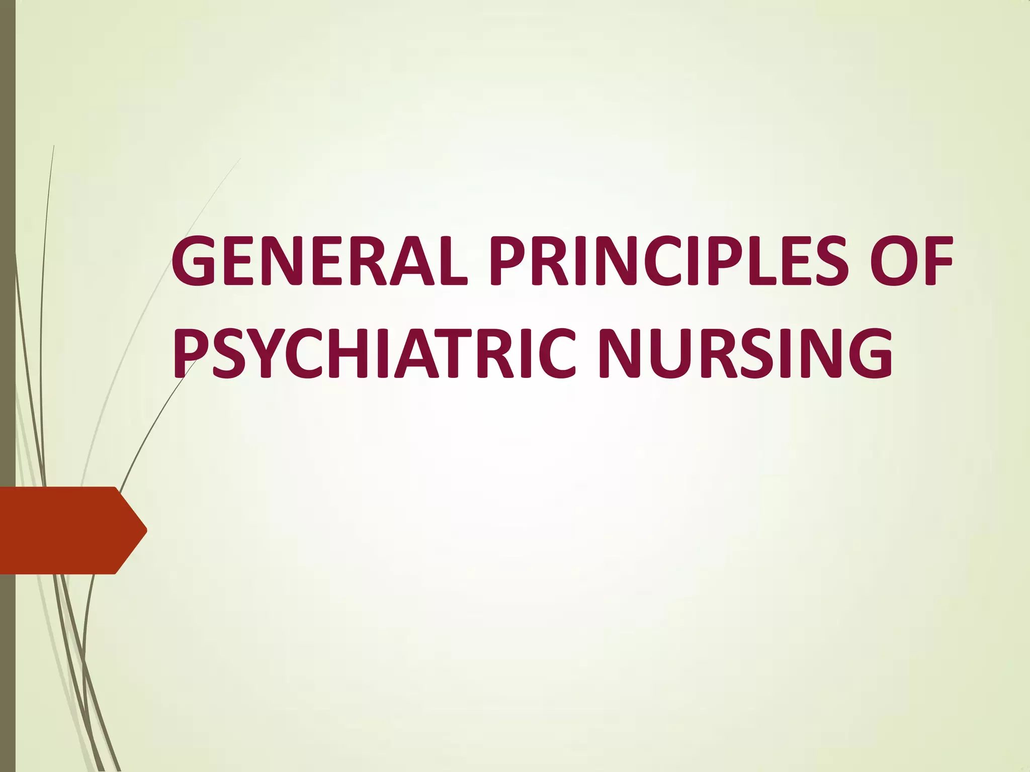 Principles of mental health nursing | PDF
