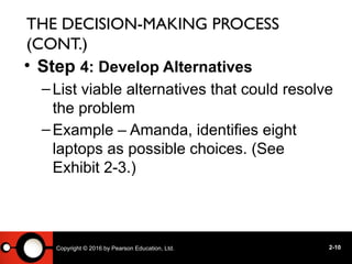 Principles of MGT Chapter two: Managers as Decision Makers.pptx