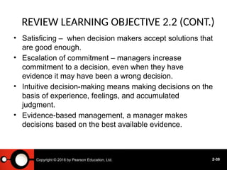 Principles of MGT Chapter two: Managers as Decision Makers.pptx