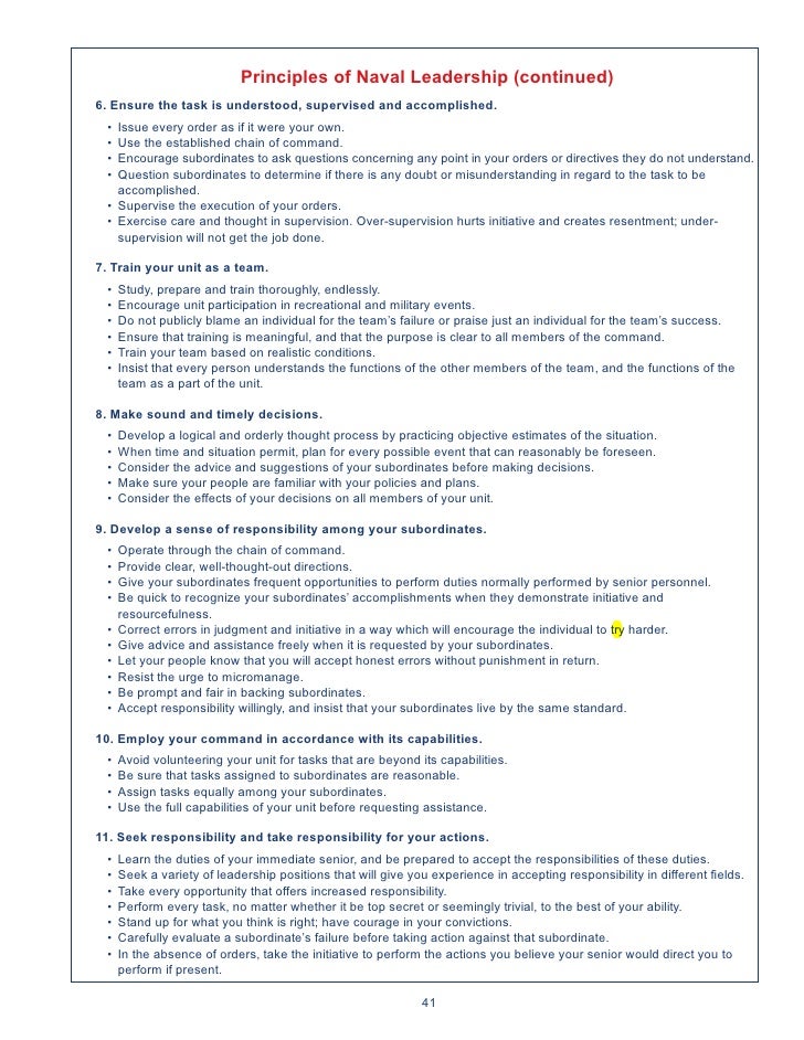 Principles of Naval Leadership NLPG FY12