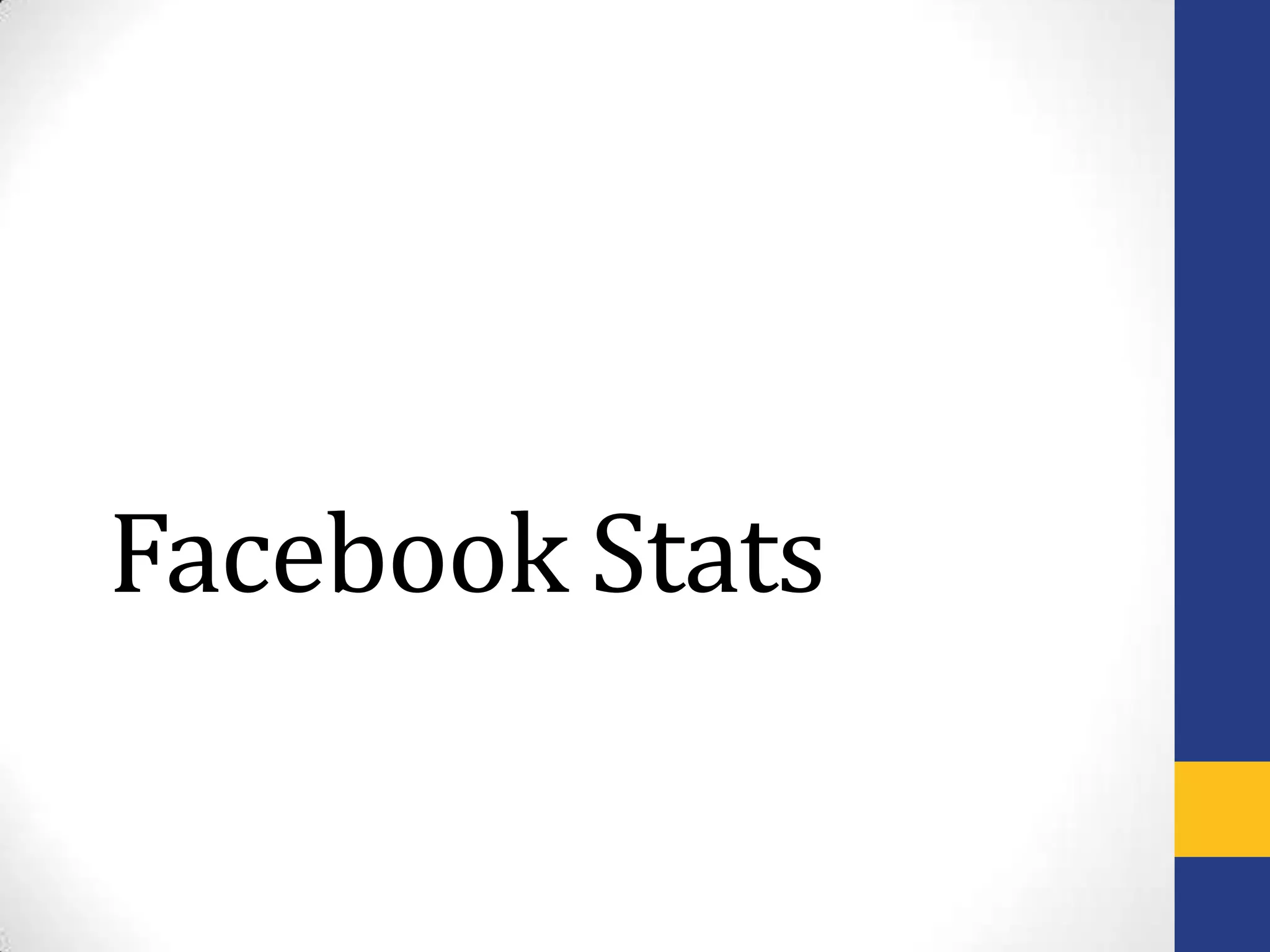 Facebook Stats 2011

 