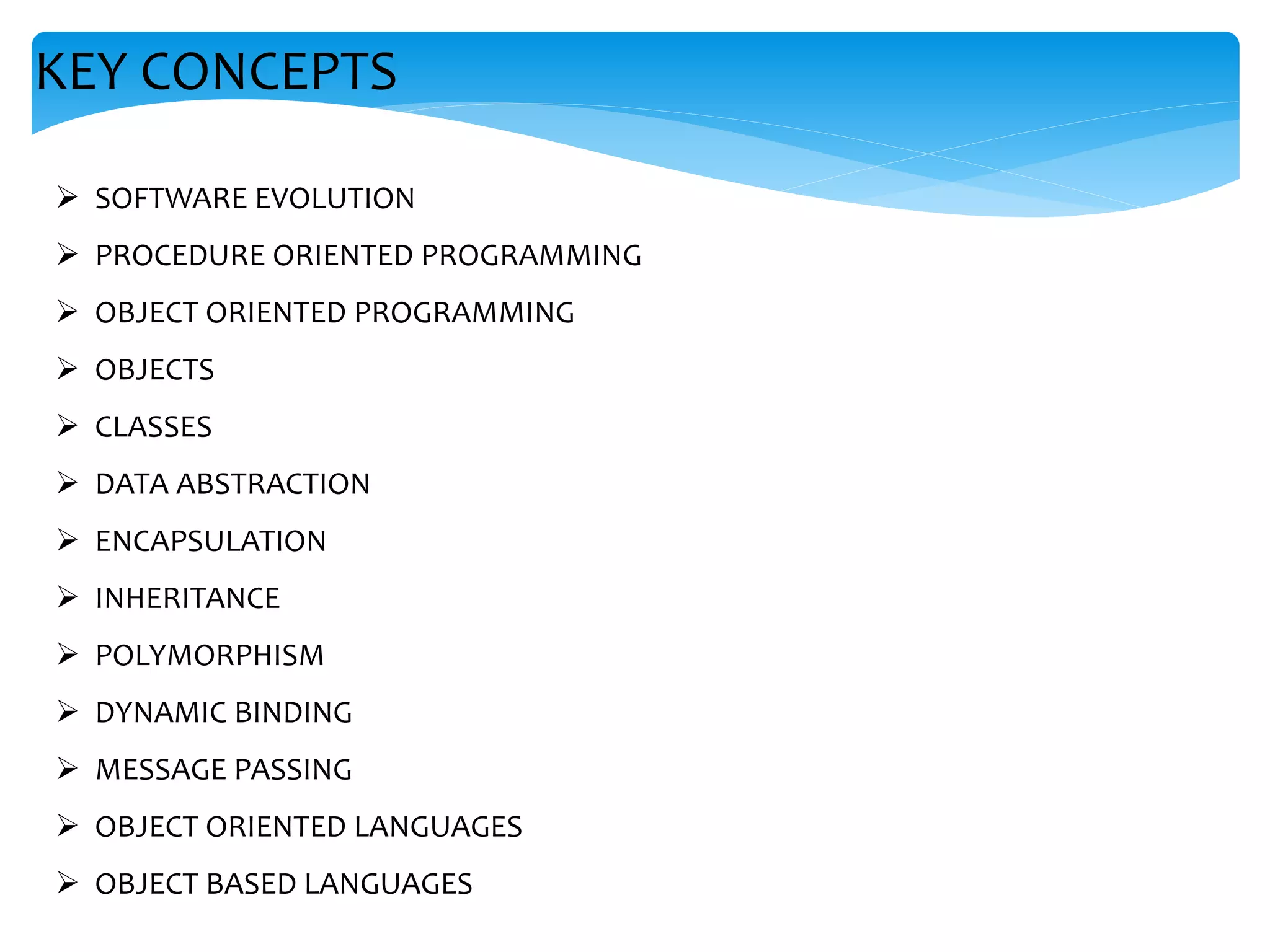 Principles of object oriented programming | PPT