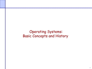 4
Operating Systems:
Basic Concepts and History
 