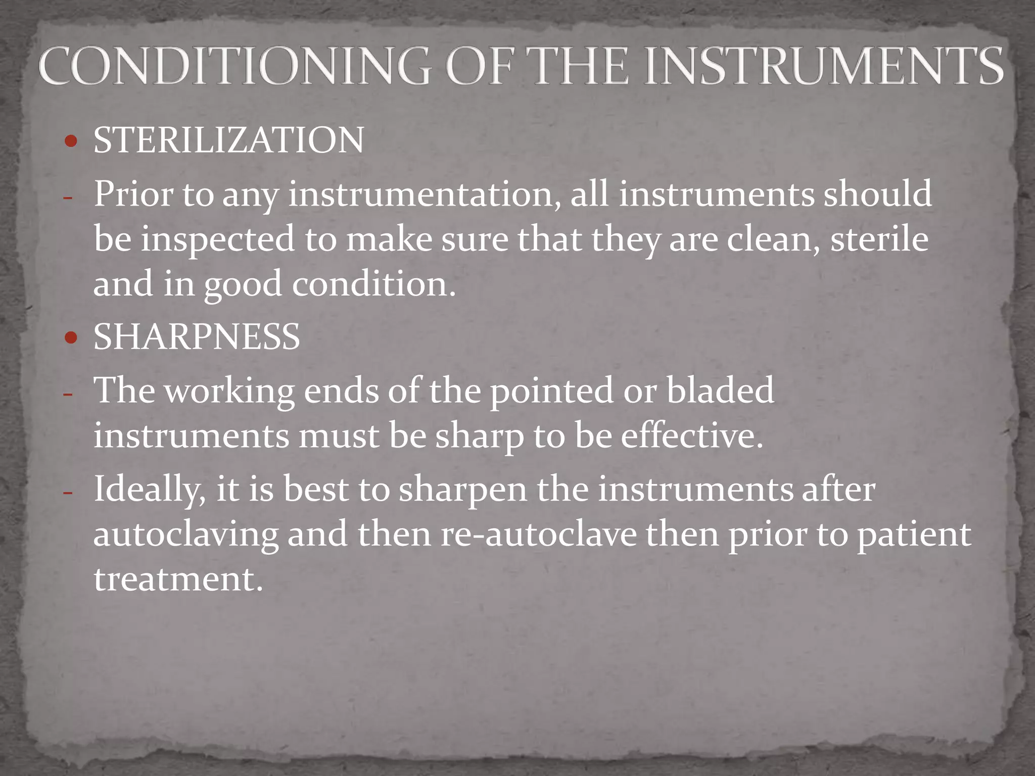 Principles of periodontal instrumentation [autosaved] | PPTX