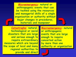 The main objective of the plan is to
inform, instruct and direct participants
about what procedures and
emergency resources to use.
 