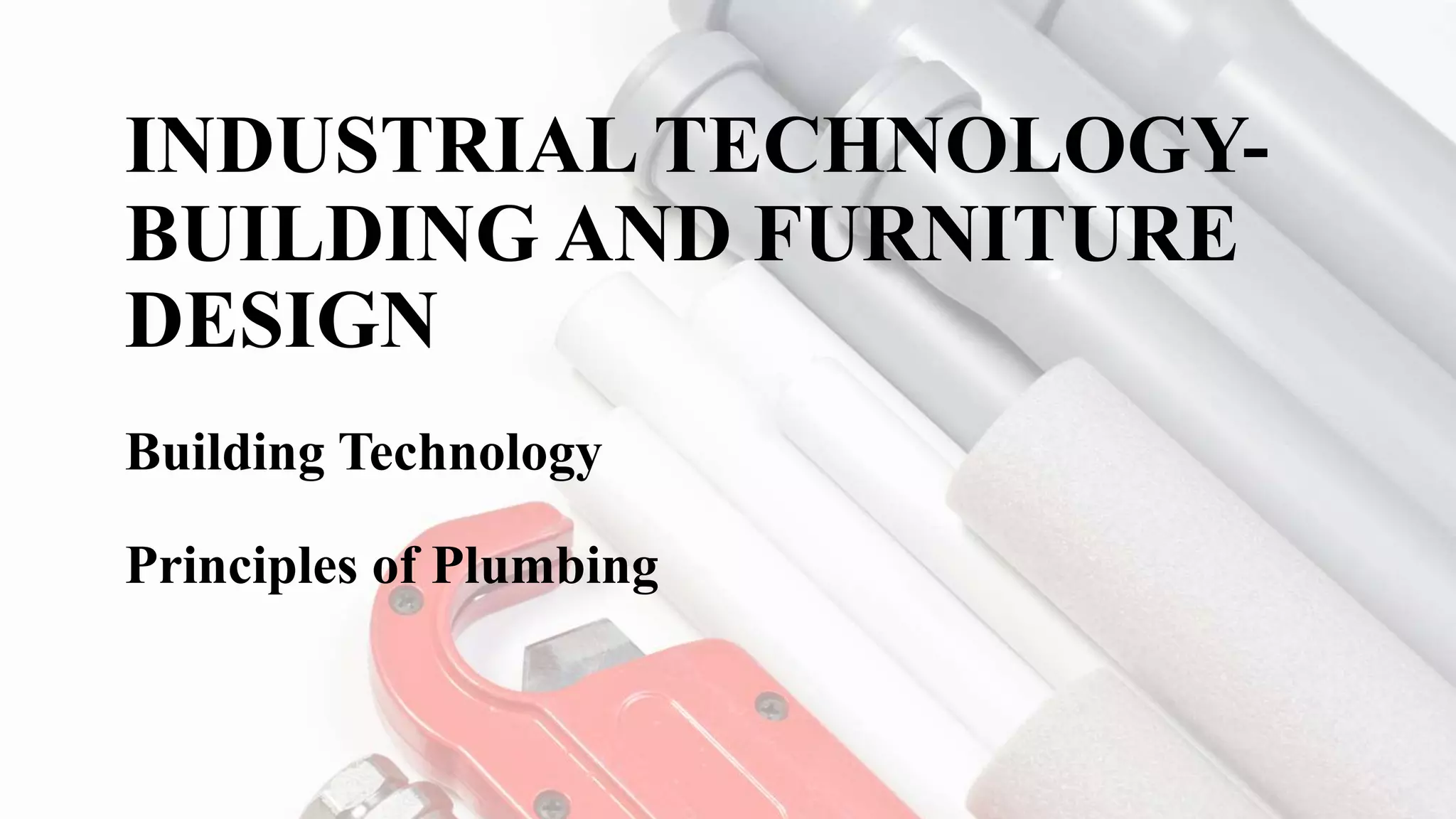 Principles of plumbing industrial technology building and furniture ...