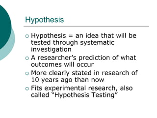 Principles of quantitative research | PPT