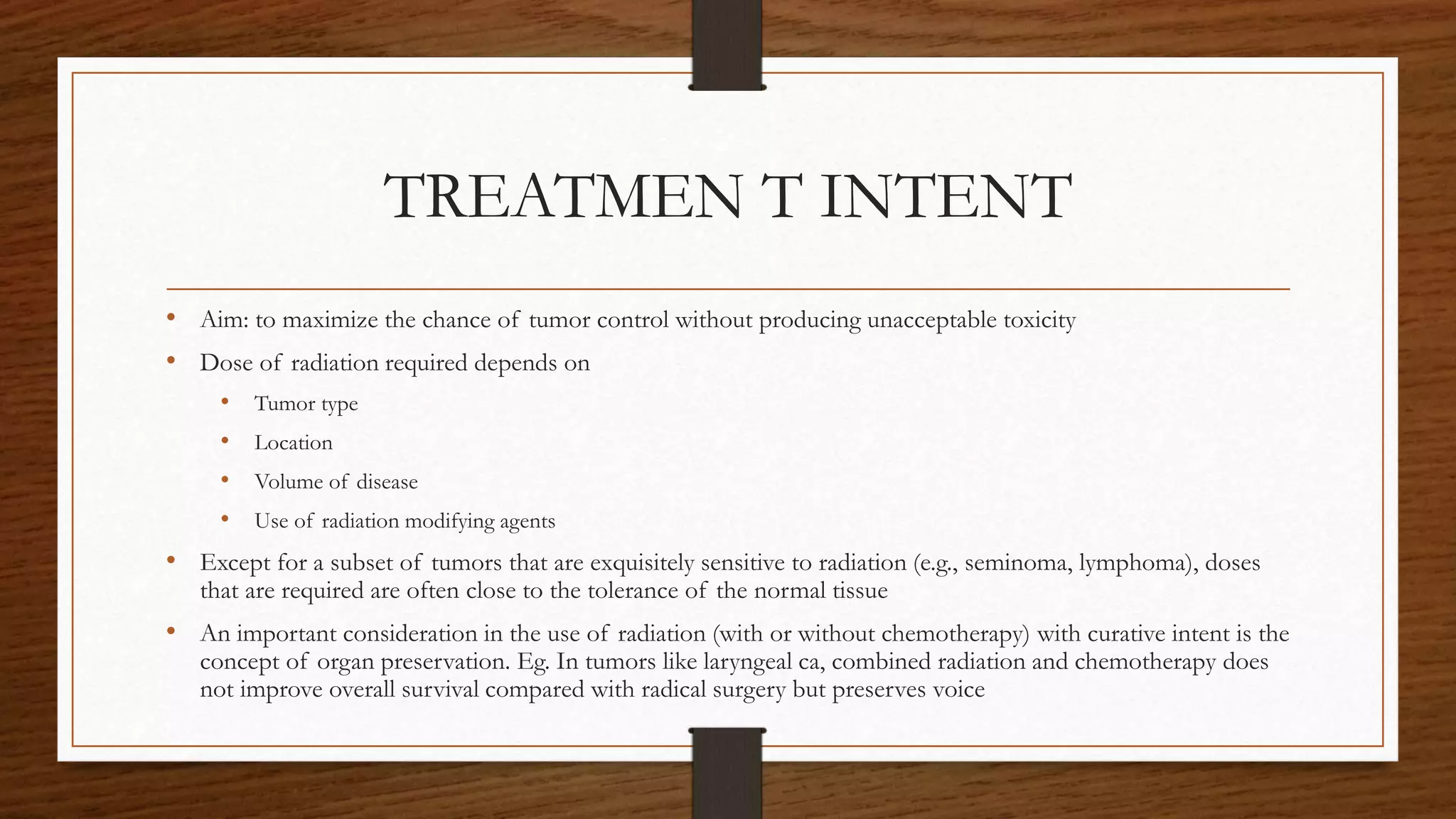 Principles of radiation therapy | PPTX