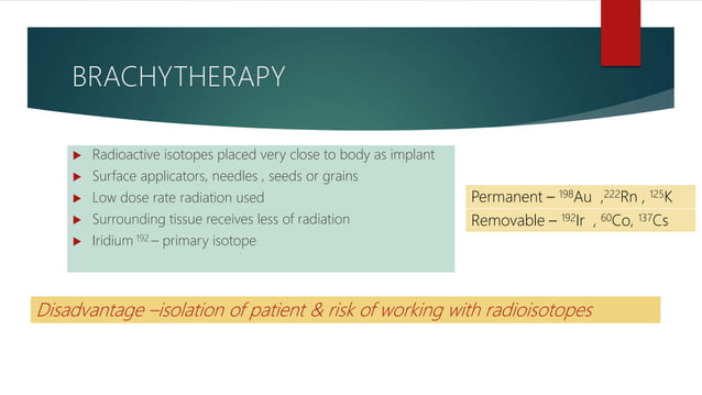 Principles of radiotherapy | PPTX