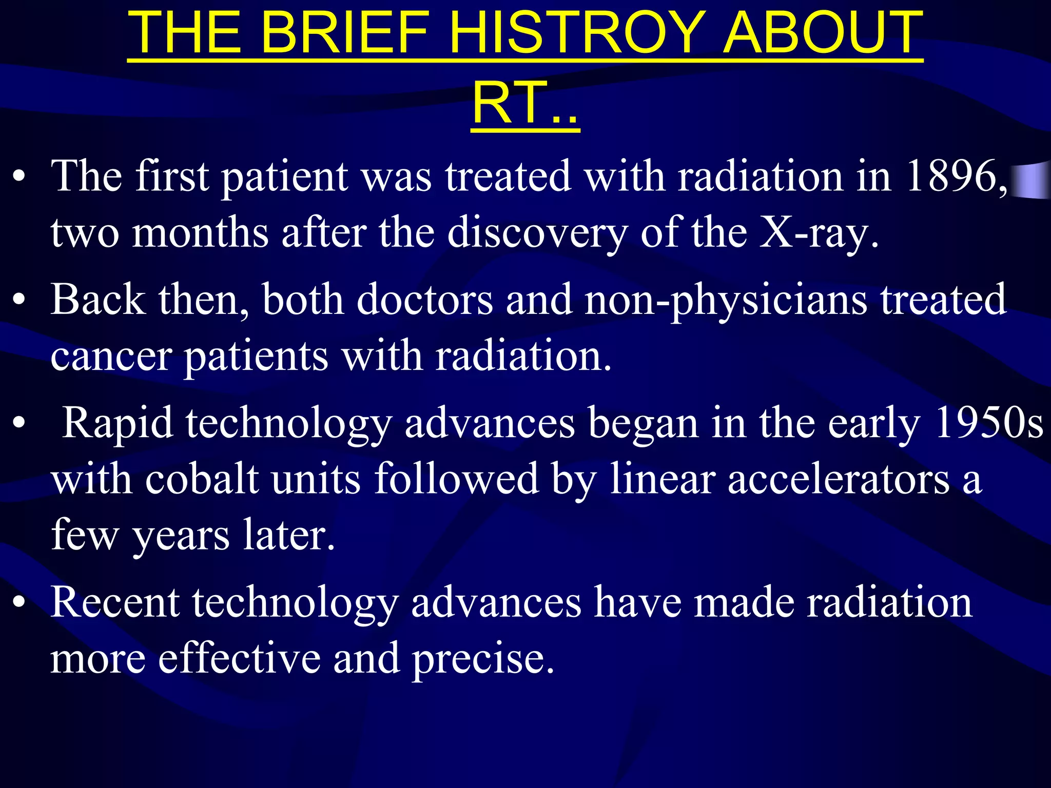 Principles of Radiotherapy in Head & Neck Surgery and Recent Advances A ...