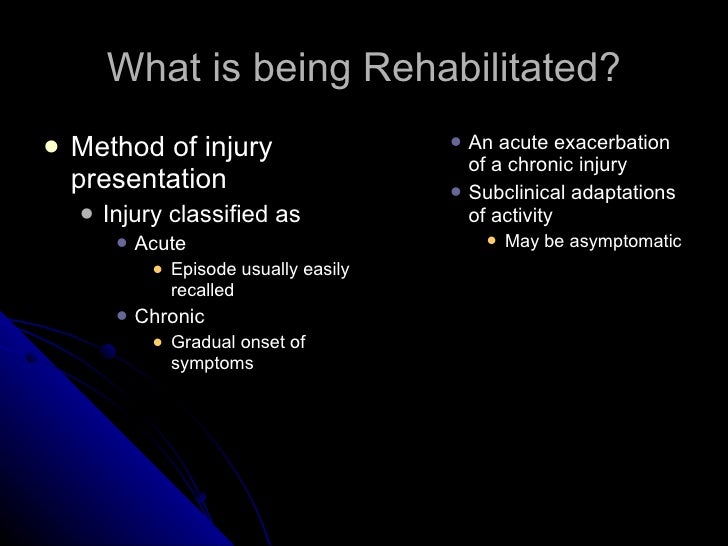 Principles of rehabilitation of orthopedic patients