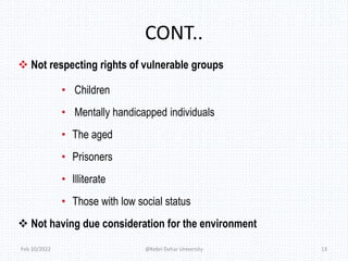 Principles of research ethics kdu | PPTX