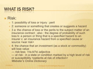Principles Of Risk Management | PPTX