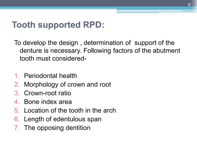 Principles of rpd design according to KENNEDY classification | PPTX
