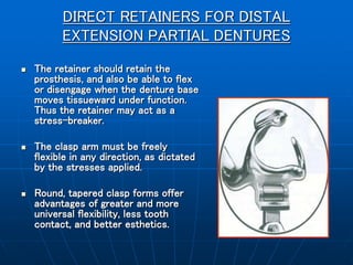Retainer In Rpd Principles of rpd design | PPT