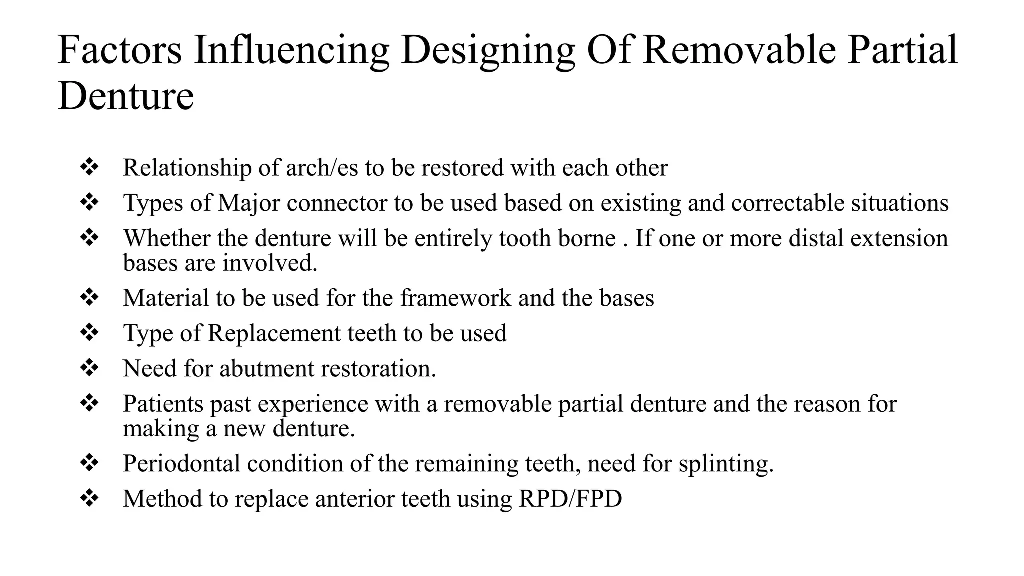Principles of RPD designing | PPTX