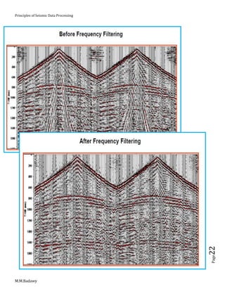 Principles of Seismic Data Processing
M.M.Badawy
Page22
 