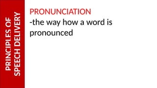 Principle of speech delivery ppt. Oral communication | PPTX