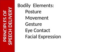 Principle of speech delivery ppt. Oral communication | PPTX