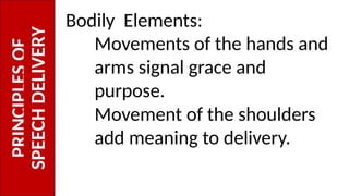 Principle of speech delivery ppt. Oral communication | PPTX